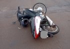 Motociclista se fere após colidir com bicicleta conduzida por criança em Vilhena