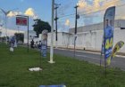 Bandeiras de campanha voltam a ser colocadas em canteiros de Vilhena e Justiça Eleitoral cobra cumprimento das regras