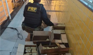 PRF apreende 23 kg de maconha em táxi na BR-364, em Porto Velho