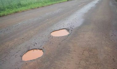 Caminhoneiro denuncia abandono e buracos perigosos na BR-435 entre Cerejeiras e Pimenteiras