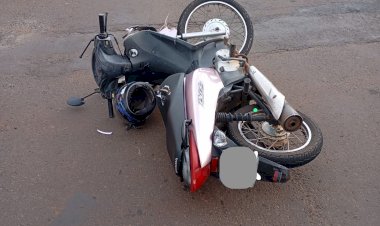 Motociclista se fere após colidir com bicicleta conduzida por criança em Vilhena