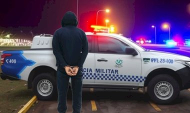 Homem é preso em Vilhena após ameaçar policiais durante ocorrência de som alto e suspeita de agressão