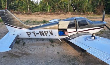 PF apreende avião com meia tonelada de drogas em pista clandestina em Rondônia