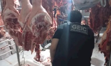 PM encontra suspeito com carne furtada após invasão a residência no bairro Orleans, em Vilhena