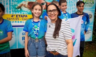 Cacoal recebe 4ª etapa do Circuito Rondoniense de Natação viabilizada por emenda da deputada Rosangela Donadon