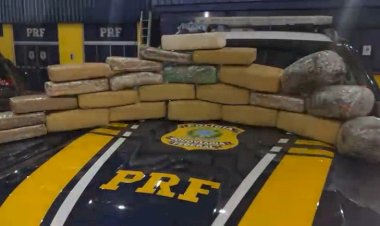 PRF intercepta veículo de aplicativo e apreende cerca de 25 kg de droga na BR-364, em Vilhena
