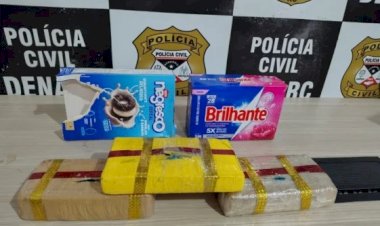 Receita Federal e Denarc apreendem 3 kg de cocaína escondidos em cesta básica em Rondônia
