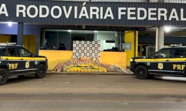 PRF encontra mais de 625 kg de drogas escondidas em caminhão durante fiscalização na BR-364