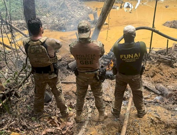 Operação Porfia inutiliza equipamentos e acampamentos em garimpo ilegal na Terra Indígena Sete de Setembro