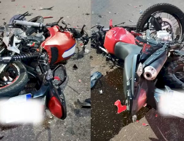 Acidente entre motocicletas deixa mulher e criança feridas no Jardim Primavera, em Vilhena