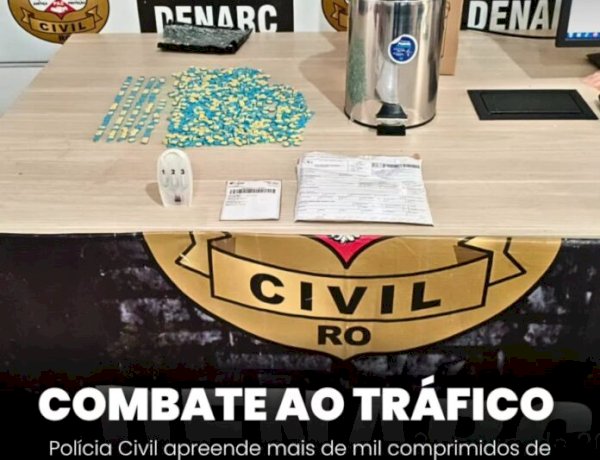 DENARC intercepta encomenda com mais de mil comprimidos de ecstasy em Porto Velho