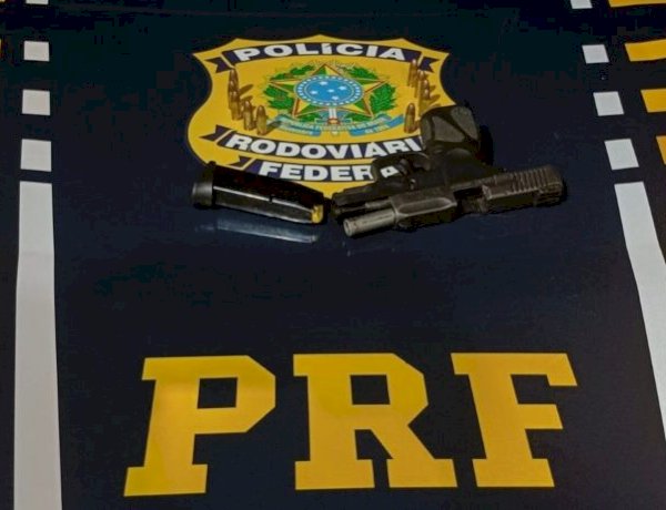 Homem é preso com pistola 9mm e munições durante fiscalização da PRF na BR-364