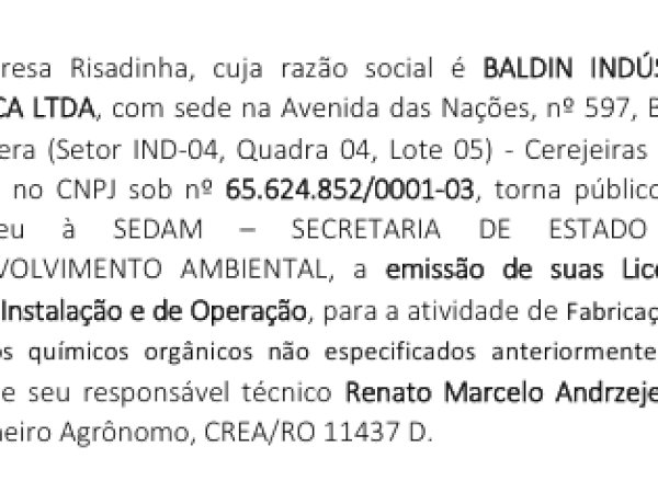 PEDIDO DE EMISSÃO DE LICENÇA MUNICIPAL