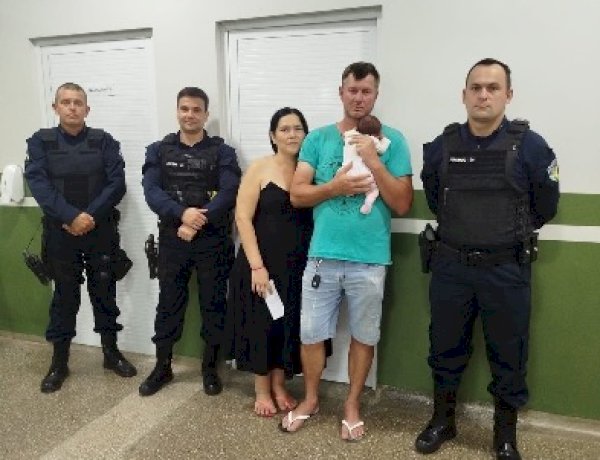 Policiais militares agem com rapidez e salvam recém-nascida engasgada em Espigão do Oeste
