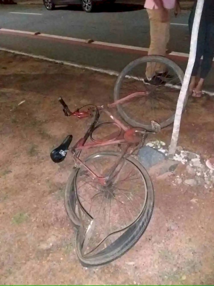 Ciclista e bebê ficam feridos após acidente com carro no centro de Vilhena