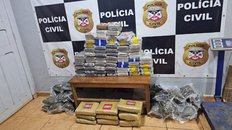 Polícia Civil apreende 100 kg de drogas durante operação em Guajará-Mirim