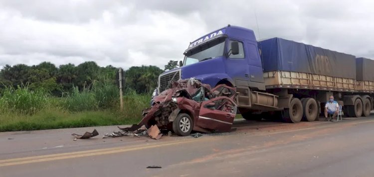 Família morre em trágico acidente na BR-364 a caminho de Cerejeiras; criança de 6 meses está entre as vítimas