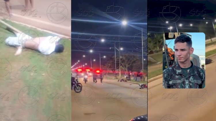 Militar morre em colisão entre motos no Espaço Alternativo; casal está em estado grave
