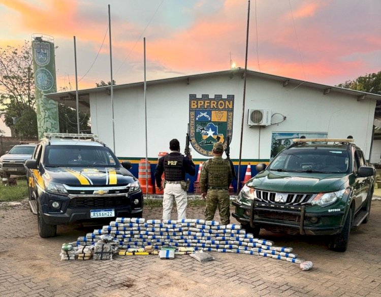 PM e PRF apreendem mais de 130 kg de drogas na BR-364 em Porto Velho