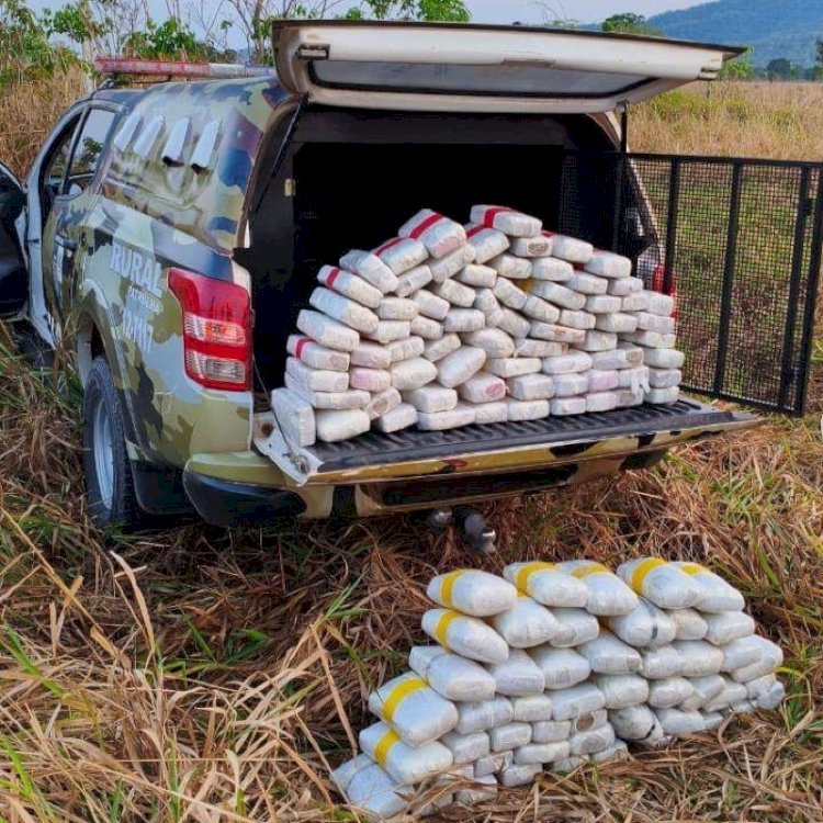 PM e PRF apreendem 127 kg de maconha e prendem suspeito em Nova Lacerda