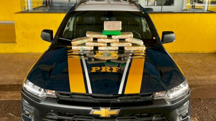 PRF apreende mais de 12 kg de drogas em caminhão na BR-364, em Pimenta Bueno