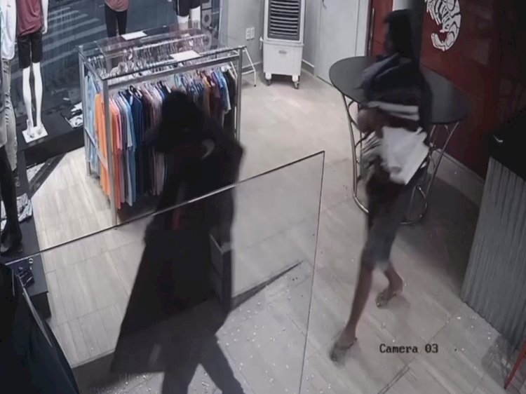 Criminoso quebra porta de loja no centro de Vilhena, mas foge sem levar nada