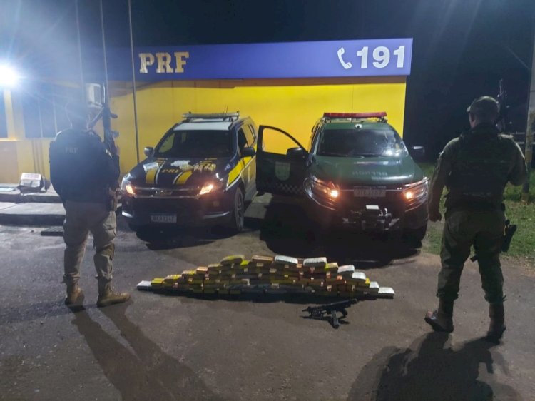 PRF apreende quase 40 kg de drogas após perseguição na BR-364 em Porto Velho