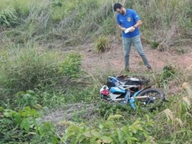 Mototaxista morre após perder o controle da motocicleta na RO-383, entre Rolim de Moura e Santa Luzia do Oeste