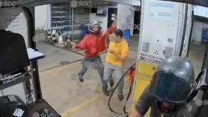 Assalto a posto de combustíveis em Porto Velho é flagrado por câmeras de segurança