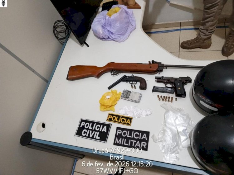 Operação contra facção em RO prende suspeito e apreende armas, drogas e munições