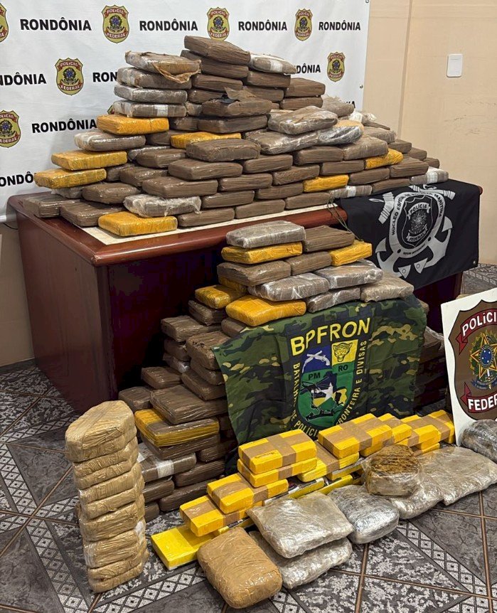 Operação integrada apreende mais de 300 kg de drogas no rio Madeira, em Rondônia