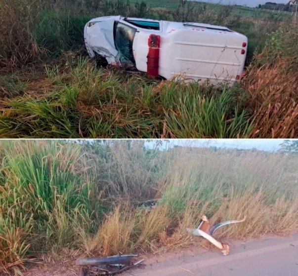 Jovem morre após motocicleta atingir ambulância e provocar tombamento na RO-010