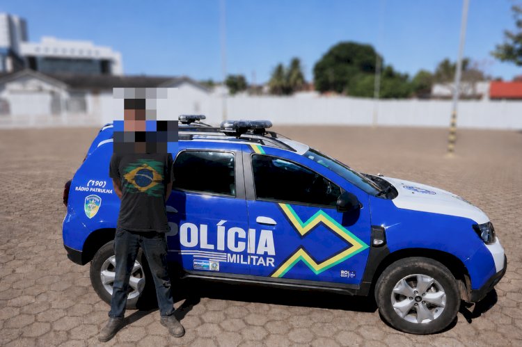 Homem é preso em flagrante após furtar bateria de caminhão em oficina de Vilhena