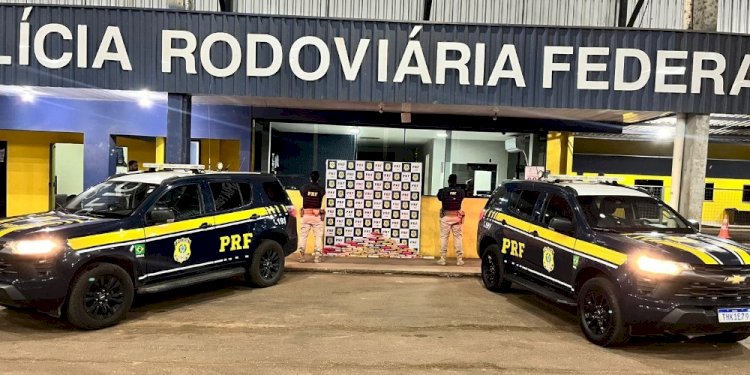 PRF apreende quase 80 kg de cocaína em malas de passageiro durante fiscalização na BR-364