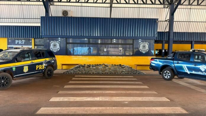 PRF e Receita Federal apreendem mais de 460 kg de drogas escondidos em carga industrial em Vilhena