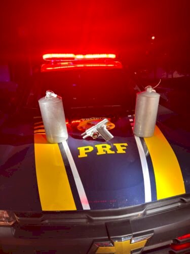 PRF apreende mais de 72 kg de mercúrio, pistola e ouro escondidos em caminhonete na BR-319