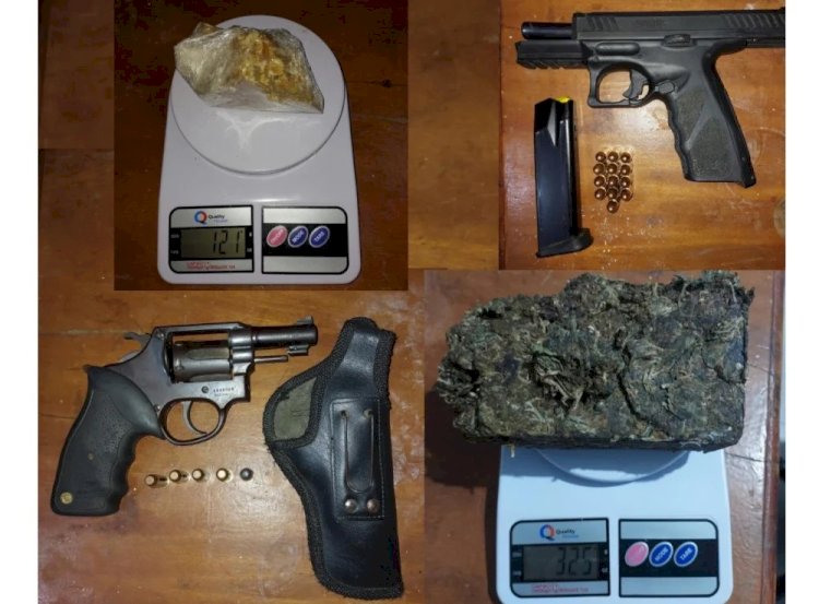 Roubo de celular leva PM a apreender armas, drogas e munições e prender dois em Cerejeiras
